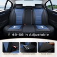 thumbnail image 6 of Coverado Front Car Seat Covers, Stylish Faux Leather 2 Seat Protectors, Automotive Interior Accessories Universal Fit for Most Cars, Black & Blue, 6 of 8