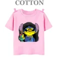 thumbnail image 3 of Camiseta de algodón Lilo Stitch Anime Verano Múltiples Moda Niños Niños Camisetas Cuello Redondo Casual Manga Corta Top, 3 of 5