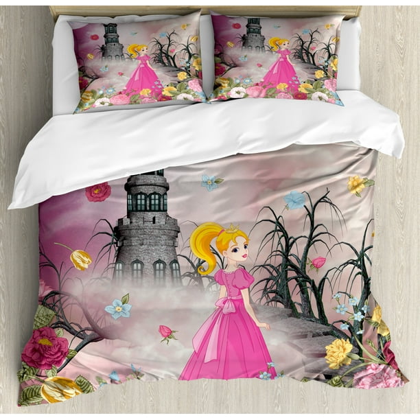 Kids Duvet Cover Set Princess In Front Of A Castle With Blossoming Flowers Fairy Tale Theme Cartoon Decorative Bedding Pillow Shams Multicolor By Ambesonne Com - Fairy Tale Bedding Set Kids Duvet Cover Set Princess In Front Of A Castle With Blossoming Flowers Fairy Tale Theme Cartoon Decorative Bedding Pillow Shams Multicolor By Ambesonne Com - Fairy Tale Bedding Set