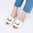 thumbnail image 6 of Ecetana Spooky Slides Halloween Slippers Soft Plush Cozy Open Toe Indoor Outdoor Fuzzy Slippers Gifts For Girls Women, 6 of 7