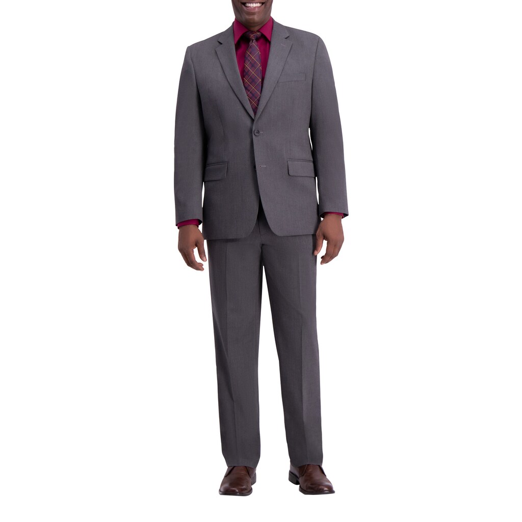 Men's J.M. Haggar Premium Classic-Fit Flat-Front Stretch Suit Pants Gray - image 2 of 6