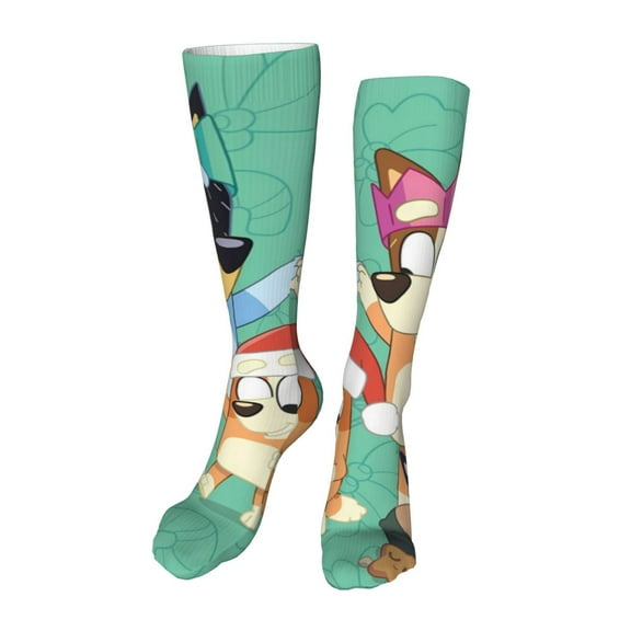 Saiise Bluey Funny Socks Men Women Boys Kids Adults Novelty Graphic 20in stockings Crazy Design Casual Dress Socks for Sports,Running,Travel