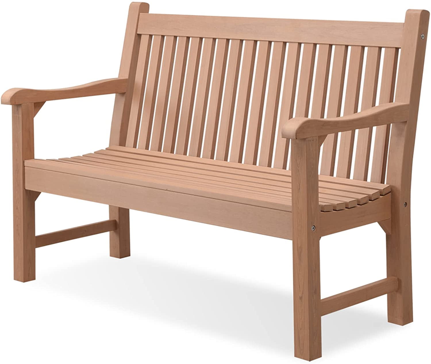 Garden Bench, 2Person Poly Lumber Patio Bench, AllWeather Outdoor