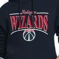 thumbnail image 3 of Women's Starter Navy Washington Wizards Arch Stripe Fleece Hoodie, 3 of 3