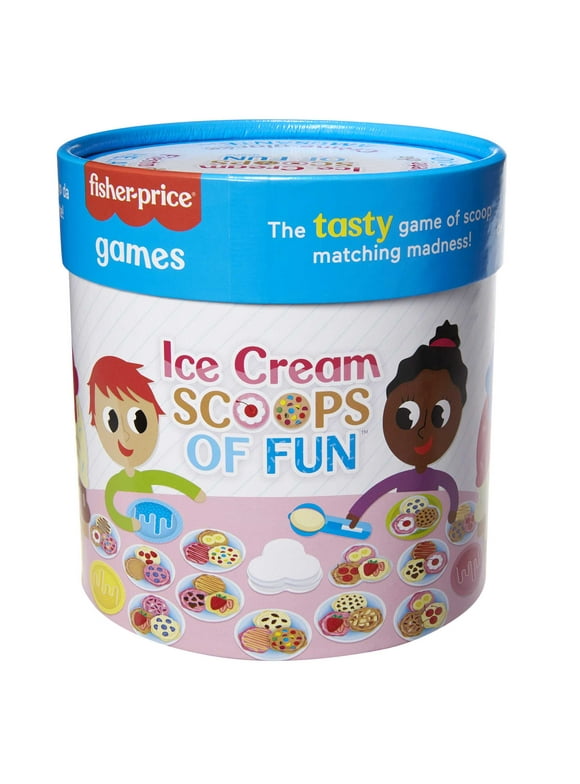 Fisher-Price Ice Cream Scoops of Fun Board Game for Kids with Ice Cream Scoop Spinner