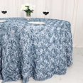 thumbnail image 5 of BalsaCircle Round 120" Satin Raised Tablecloth Rosette Floral Dinner Kitchen Dusty Blue, 5 of 8