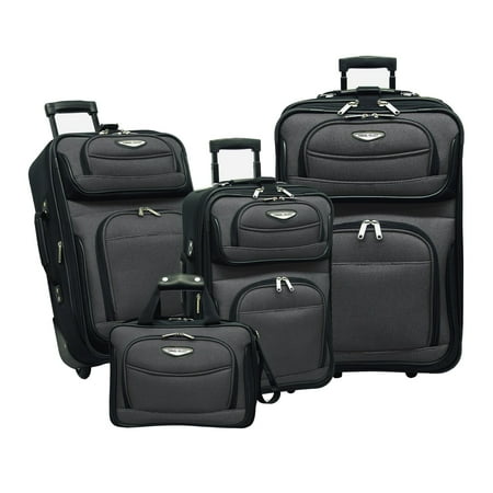 Travelers Choice Travel Select Amsterdam 4-Piece Softshell Deluxe Expandable Rolling...