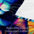 Colorful Seamless Cats Soft Throw Blanket Cozy Fleece Sofa Bed Couch