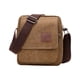 thumbnail image 2 of Mochila de lona para hombre | Bandolera para viajes y deportes | Correa ajustable, múltiples bolsillos | Caqui, verde, café, 2 of 6