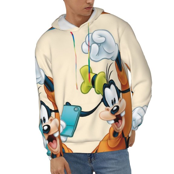 Goofy Men's Hoodie Novelty Graphic Long Sleeve Adult Sweatshirt Casual Unisex Pullover Sweater Hooded Tracksuit