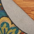thumbnail image 4 of 4â€™ Round Blue Floral Mandala Area Rug, 4 of 5