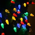 thumbnail image 4 of DEBGFS Solar Christmas Lights Outdoor C6 Strawberry String Lights  50LEDs Christmas Fairy Lights Solar Operated Rechargeable Gard,strawberry-multicolor, 4 of 14