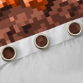 thumbnail image 4 of Castle Fairy Children Teens Adults Pixelated Miners Game Curtains Pack of 2 (42x84 Each),Abstract Plaid Camouflage Curtains Blackout,Brown Orange Grid Patchwork Bedroom Curtains, 4 of 6