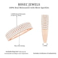 thumbnail image 6 of Rosec Jewels Certified Moissanite Half Eternity Wedding Band - Thick Band Ring - D-VS1 Quality, 10K Rose Gold, US 5.00, 6 of 9