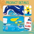 thumbnail image 3 of Centro de juegos inflable Vida marina Piscina con tobogán Piscina para niños pequeños Jardín de verano Patio trasero Parque Tobogán de agua Juguete para salpicaduras, 80 "x 60" x 25 ", 3 of 4