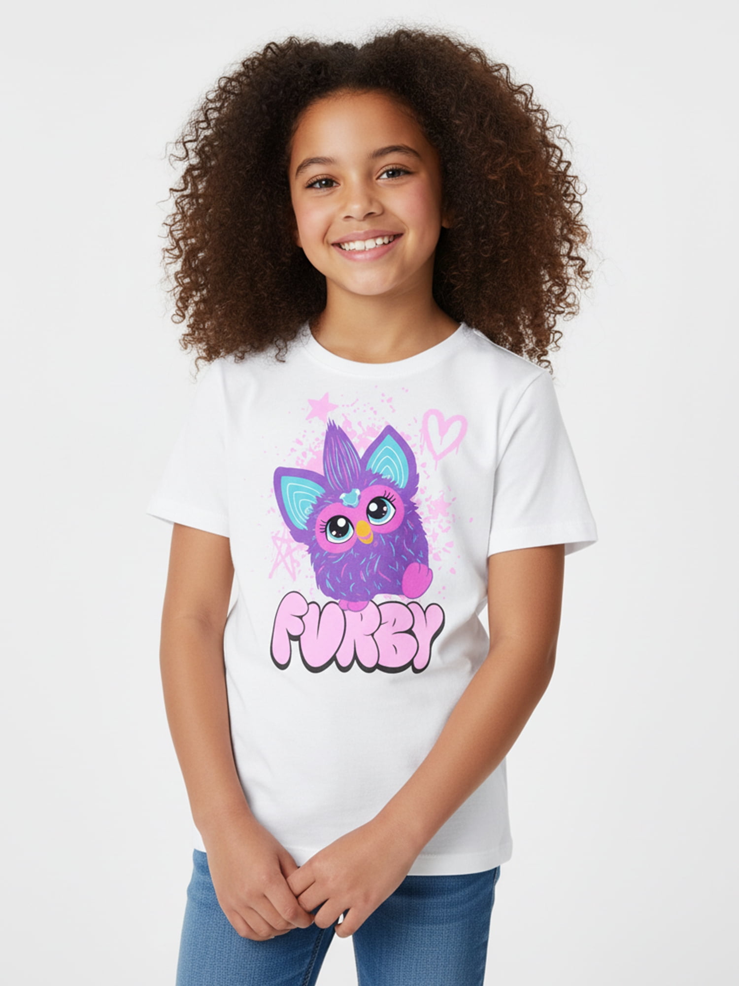 Furby, Girls' Short Sleeve T-Shirt, Graffiti Furby, Sizes 4-16