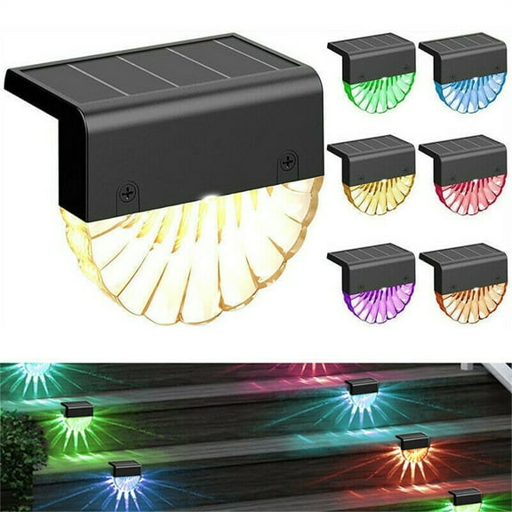 Ibear Solar Step Lights Waterproof Led Fence Lights Color Glow Deck Lighting for Stairs,Yard, Garden Pathway, Patio, Step and Fences