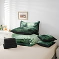 thumbnail image 5 of Erosebridal Jungle Botanical Tree Bedding Twin Size,Tropical Plant Comforter Sets with Sheets,Green Black Bedding Sets Twin Size For Men Women,Microfiber Bedroom Decor Reversible,7pcs, 5 of 6