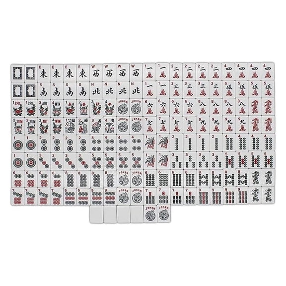 Western Style,American Mahjong Tiles Only - The Classic (A Type), Set of 166 Pcs