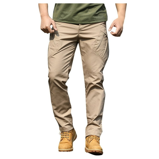 Pantalons de Travail pour Hommes Pantalons Extérieurs Élastiques Amples Doux Pantalons Printemps et Automne