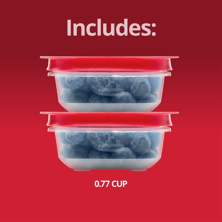 Rubbermaid 0.77-Cup EasyStore Rectangle Containers, 2 Pack, Food