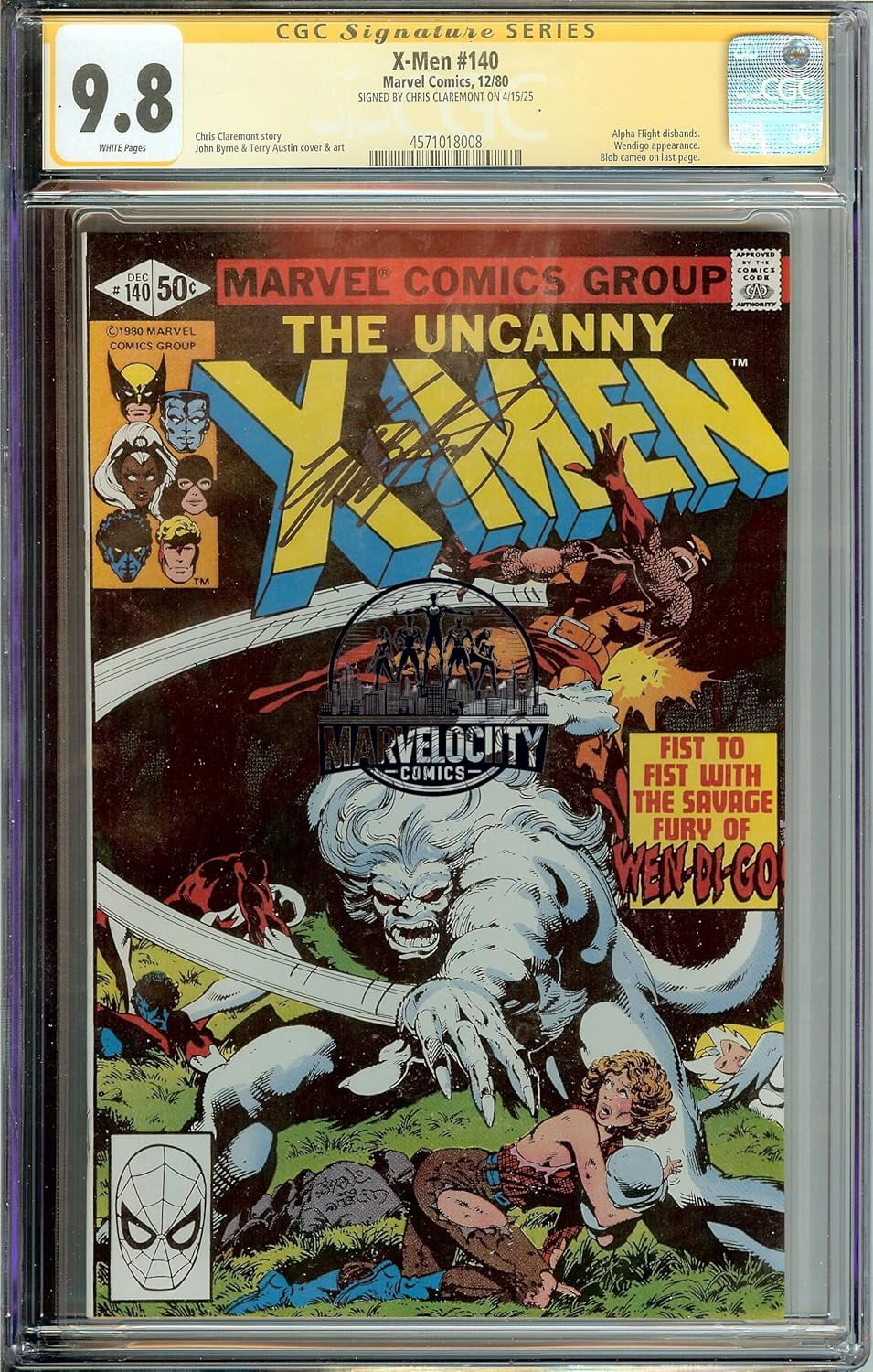 Uncanny X-Men #140 CGC 9.8 NM+ Perfect High Grade Condition Signed Chris Claremont