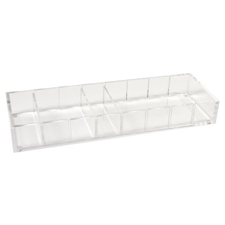 russell+hazel Acrylic Compartment Bloc, 12 x 4, 3 Moveable Dividers, 1 Count, 98141