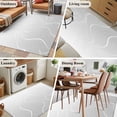 thumbnail image 6 of 3x5 Area Rugs, Grey Geometric Non-Skid Rubber Backing Large Rectangle Rugs - Living Room Bedroom Home Office, Modern White Stripe Abstract Distortion Art Indoor Floor Mat Carpets Washable Rug, 6 of 9