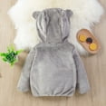 thumbnail image 3 of WOYY Toddler Girls Soft Sherpa Coat Winter Warm Bear Ears Hooded Jacket Outerwear, 3 of 4