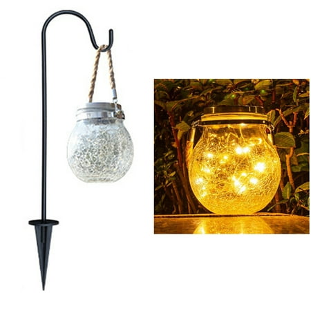 

Firlar Solar crack hanging lamp ball glass jar lamp outdoor courtyard decorated tree lamp