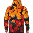 thumbnail image 7 of Wukai Marigold Flowers In Different Colors Print Men Hoodies Fleece Sweatshirts Long Sleeve Sweaters Pullover Fall Outfits Winter Clothes-3X-Large, 7 of 7