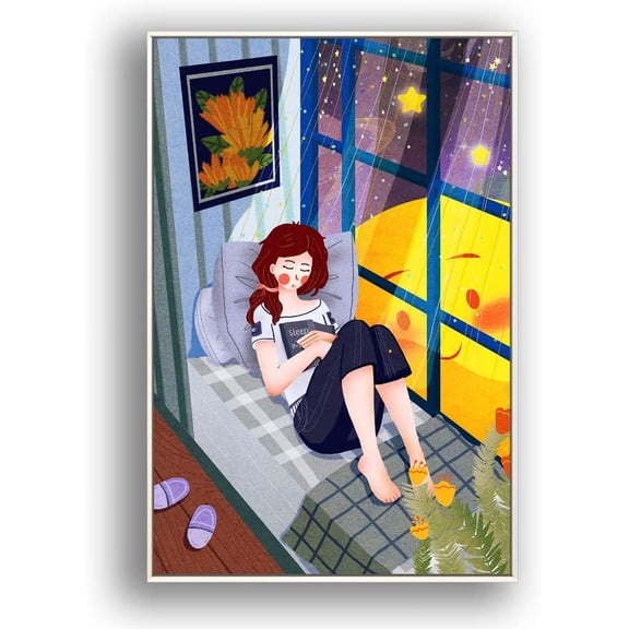 IDEA4WALL Framed Canvas Wall Art for Living Room, Bedroom Flow in The Dream Canvas Prints for Modern Home Decoration Ready to Hang