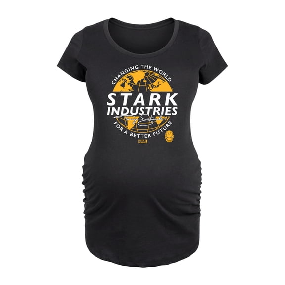 Marvel Iron Man - Stark Industries - Maternity Scoop Neck Graphic T-Shirt