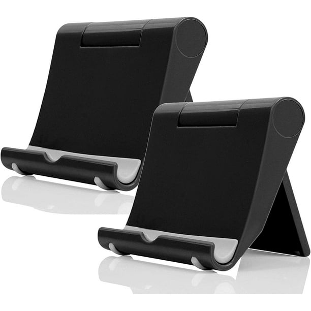 Cell Phone Stand for Desk 2 Pack Mobile Phone Holders Desktop Tablet Stand, Foldable Phone Dock