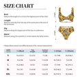 thumbnail image 4 of Kdxio Sunflowers Vintage Print Women's 2 Piece High Waisted Wrap Spaghetti Strap Summer Swimsuit Bikini Set-Large, 4 of 7