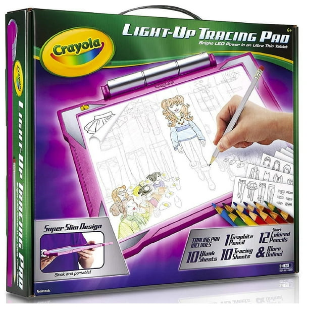 Crayola Light-Up Tracing Pad Pink Ages 6, 7, 8, 9,10 - Walmart.com