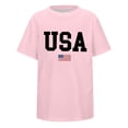 thumbnail image 3 of 250 Years America Shirt - USA 250th Anniversary Merchandise Short Sleeve Fashion Novelty Tees Tops (Toddler 2-3 Years Pink), 3 of 9