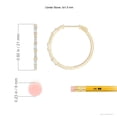 thumbnail image 3 of ANGARA Lab Grown Bar-Set Diamond Inside Out Hoop Earrings for Women in 14K Yellow Gold (Size-3x1.5mm| Color-F-G| Clarity-VS) | Anniversary, Jewelry Gift for Women | Lab-Grown Diamond Earrings, 3 of 5