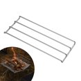 thumbnail image 1 of Stainless Steel Barbecue Net Pot Rack Heating Baking Net Grill Pan Baking Board H Mesh for Outdoor Hiking Backyard Cookware Supplies - L L, 1 of 9