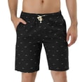 thumbnail image 2 of Pantalones cortos de plaestampados con bolsillos de cintuelástide baño de  Pantalones de Color Negro paHombre 34, 2 of 6