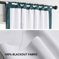 thumbnail image 6 of Half Price Drapes Signature Everglade Teal Velvet Blackout Curtains for Bedrooms(1 Panel), 50WX 96L, 6 of 11
