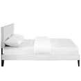 thumbnail image 4 of Modway Macie Vinyl Full Platform Bed with Squared Tapered Legs in White, 4 of 5