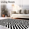 thumbnail image 2 of ODIKA 3'x5' Machine Washable Non-Slip Area Rug, Sahara Lattice with Accents High Traffic Rug with Pad, Black, 570308, 2 of 8