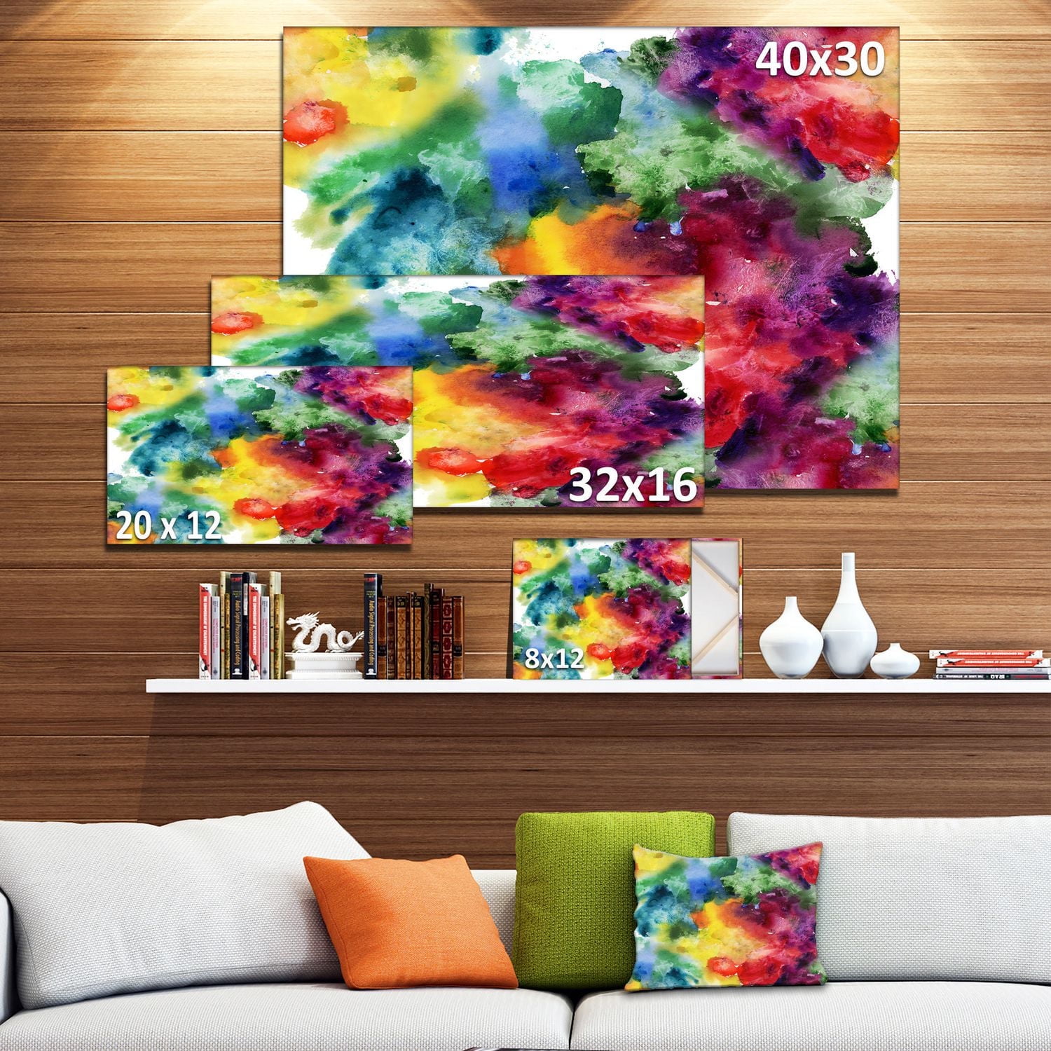 Impression sur toile « texture aquarelle abstraite » Design Art