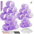 thumbnail image 1 of 39PCS Self Grip Hair Rollers Curlers 3 Sizes Black Hair Roller Hair Roller with 12PCS Duckbill Clips Hair Rollers for Long Medium Short Thick Fine Volume Bangs Hair, 1 of 7