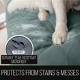 thumbnail image 2 of Original Patent Pending Reversible Small Sofa Protector, Many Colors, Seat Width to 62 Inch, Furniture Slipcover, 2 Inch Strap, Couch Slip Cover Throw for Pets, Kids, Dogs, Seafoam Cream, 2 of 8