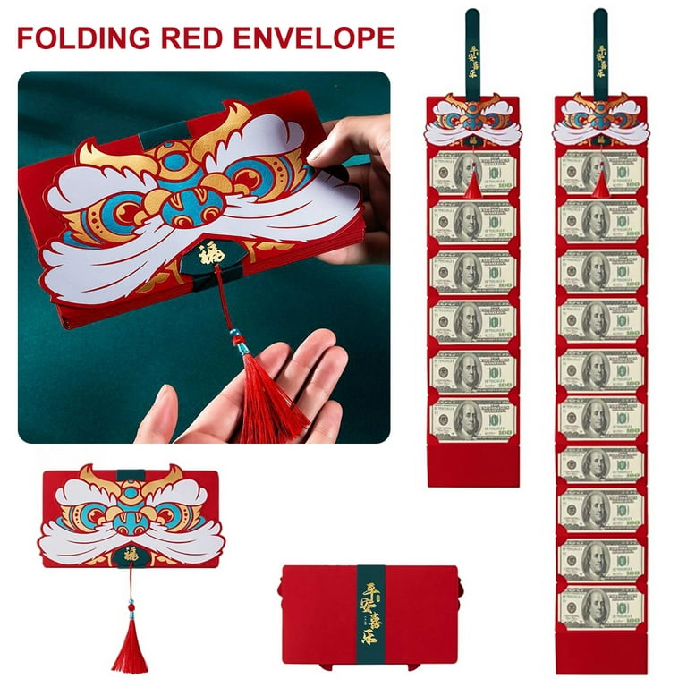 Folding Red Envelope Creative New Year Lucky Red Packet with