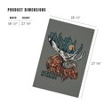 thumbnail image 4 of Lantern Press 1000 Piece Jigsaw Puzzle, Jackson, Hole, Wyoming, Ski Moose, Distressed, 4 of 5