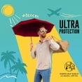 thumbnail image 6 of Knirps U.200 Ultra Light Automatic Rain Umbrella in Bordeaux – One-Touch Auto Open/Close, Wind-Tunnel Tested, 37in Canopy, Aluminum Fiberglass Frame, Pocket-Size Travel Umbrellas, Cover Included, 6 of 7
