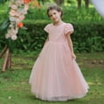 thumbnail image 5 of URMAGIC 3-13T Girl Puff Sleeve 3D Bow Princess Pageant Dresses Kids Floral Maxi Dress Vintage Lace Dance Prom Ball Gown, 5 of 6